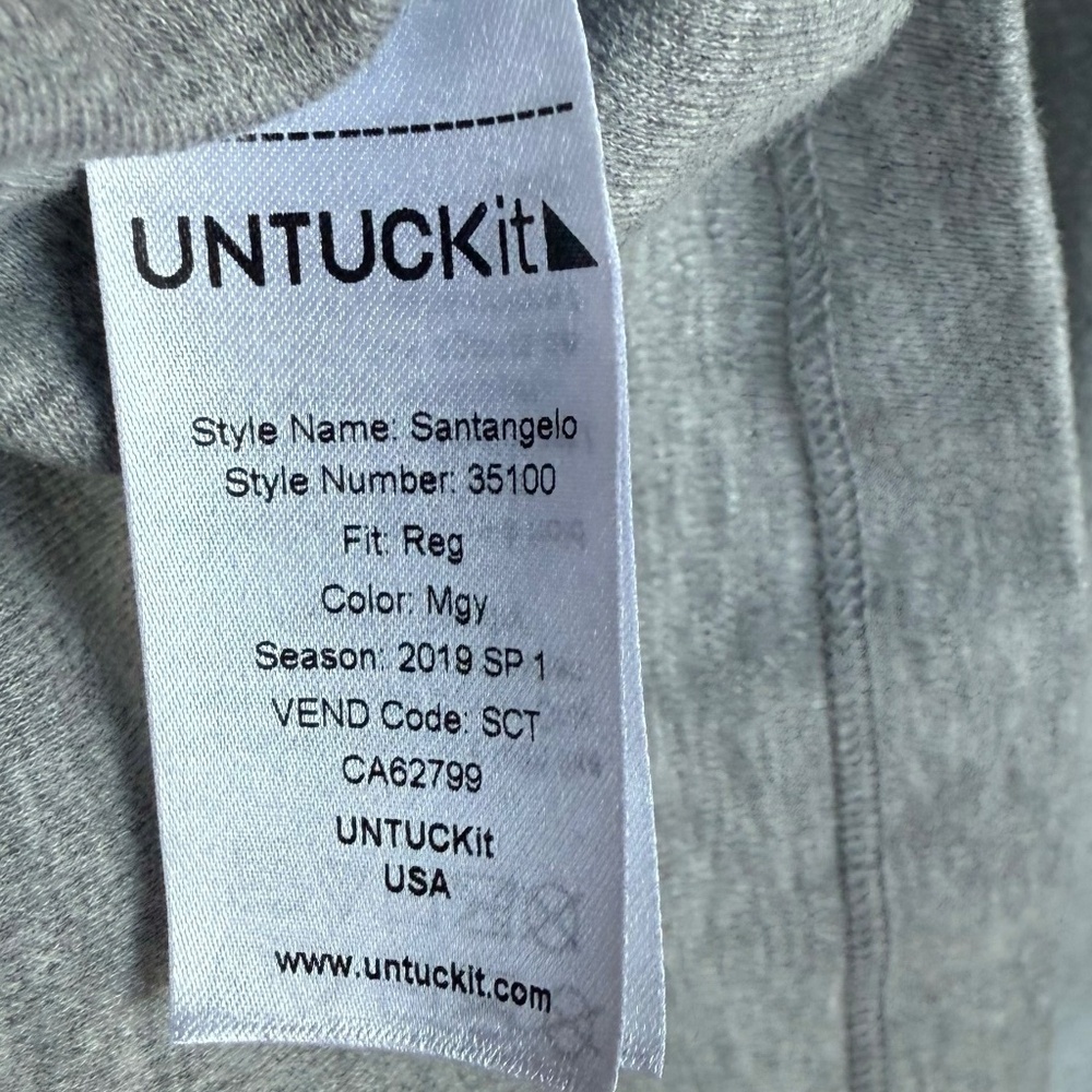 UNTUCKit Santangelo 1/4 Zip Pullover Gray ‎ Sweater Sz XXXL - Picture 7 of 7